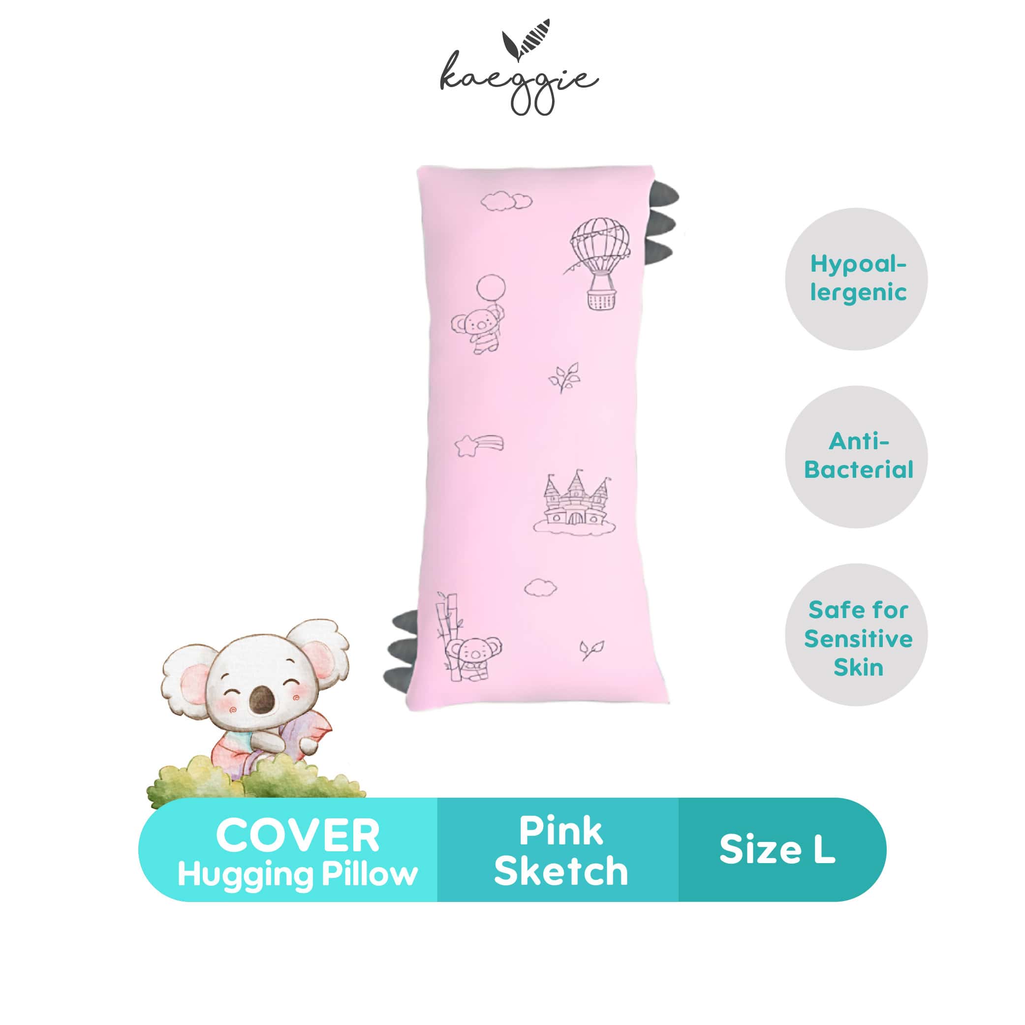 KAEGGIE Organic Bamboo Cover Hugging Pillow