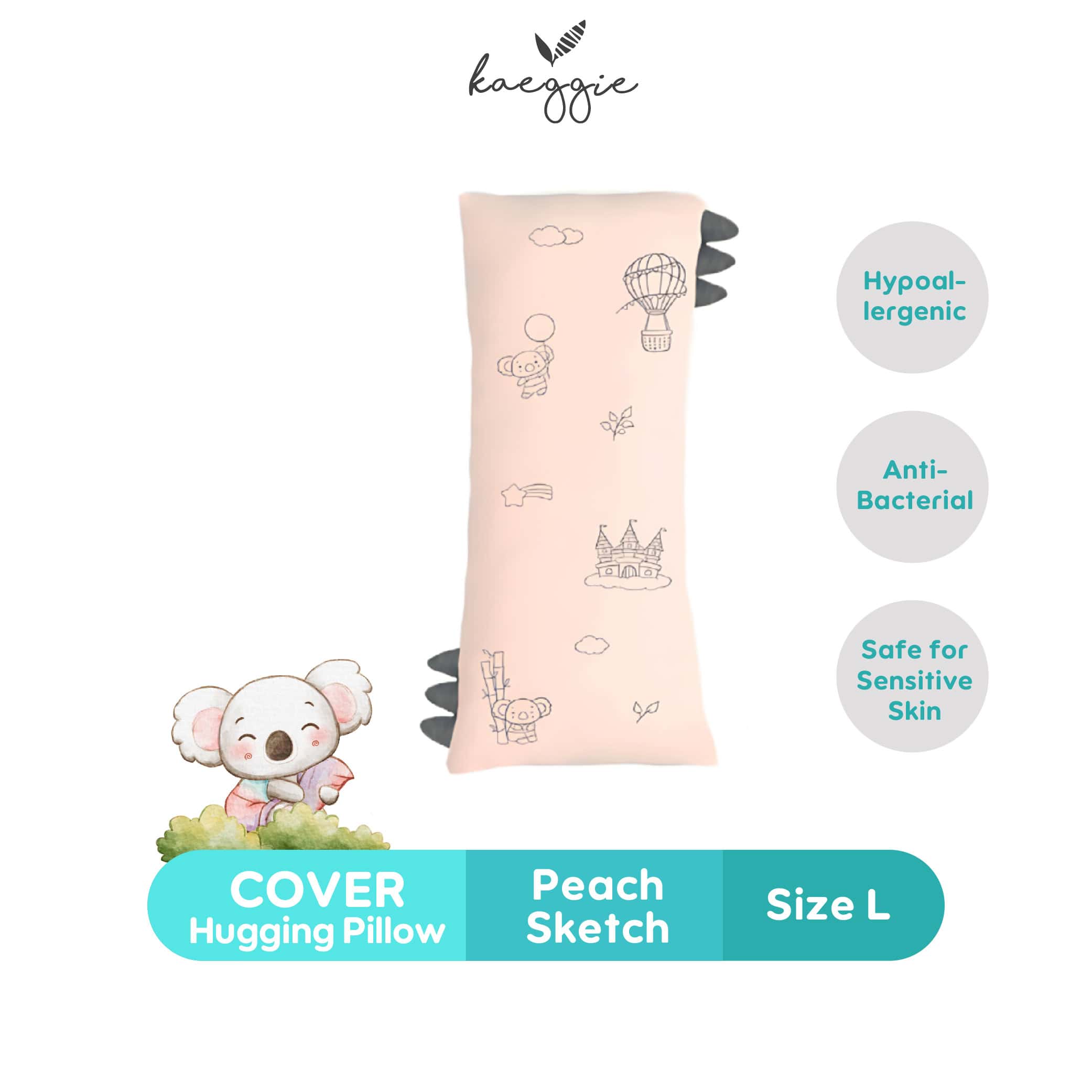 KAEGGIE Organic Bamboo Cover Hugging Pillow