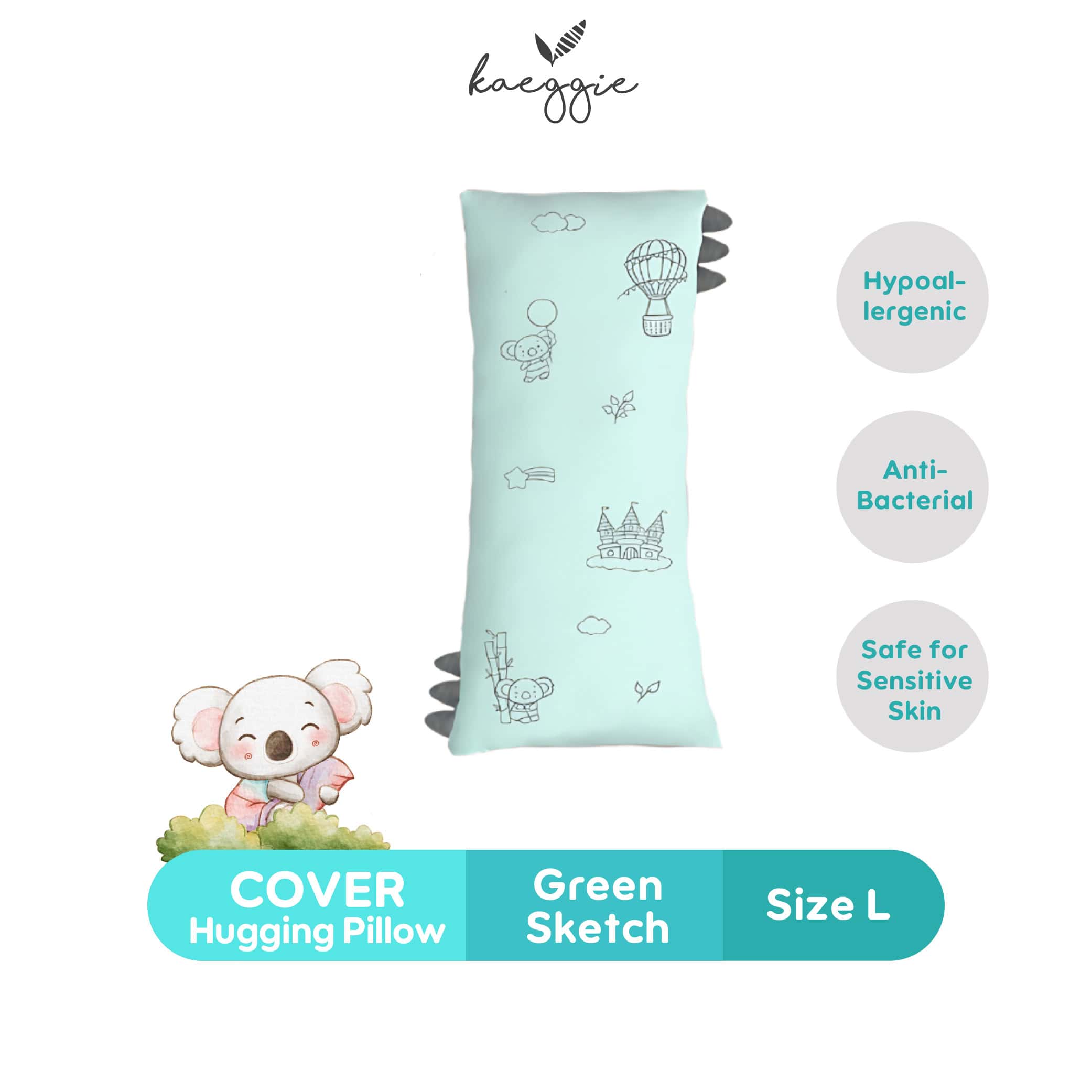 KAEGGIE Organic Bamboo Cover Hugging Pillow