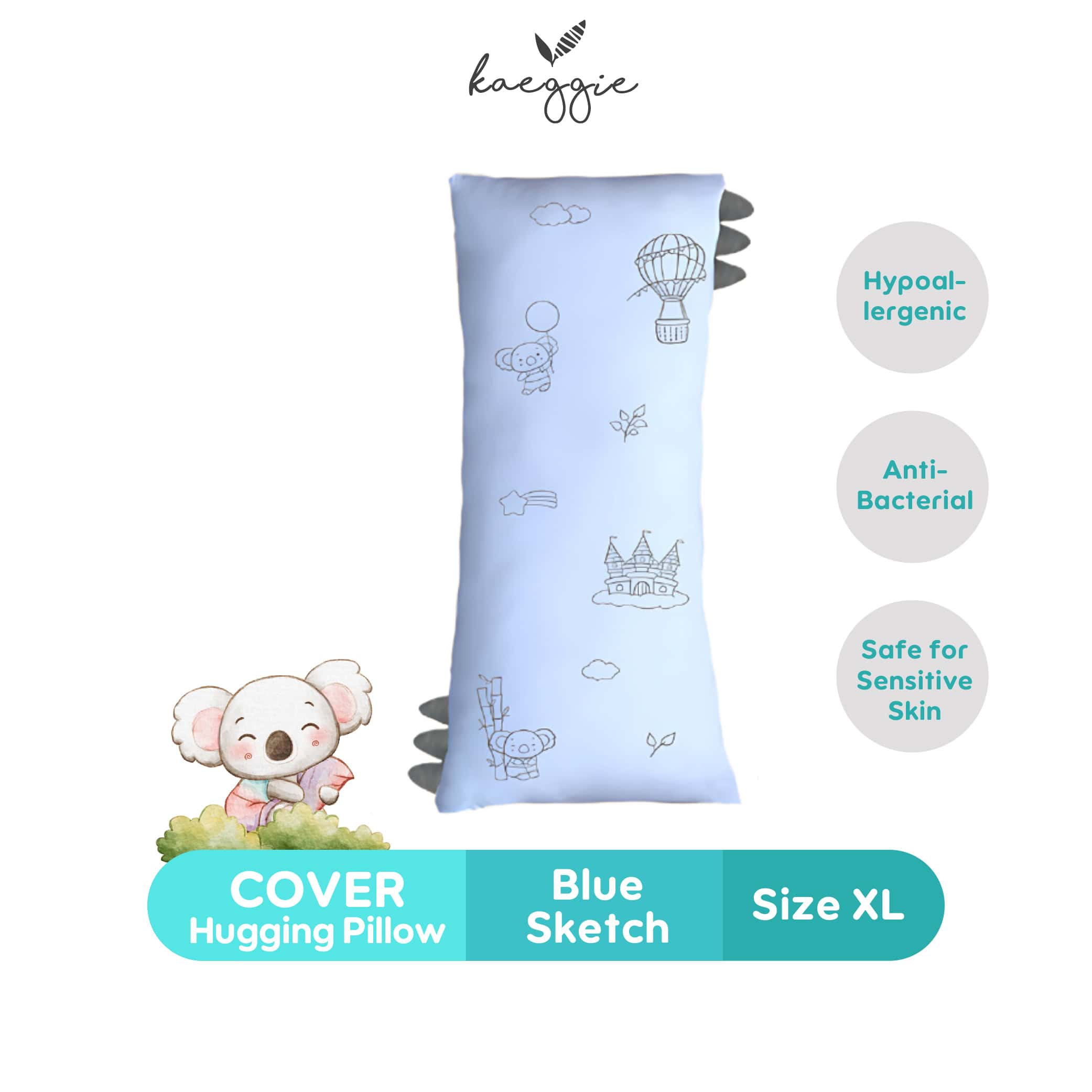 KAEGGIE Organic Bamboo Cover Hugging Pillow