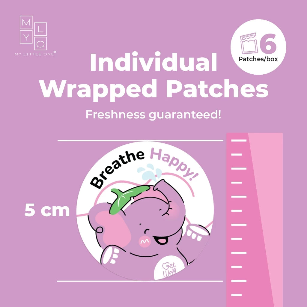 MYLO BREATHE HAPPY NASAL RELIEF PATCH (6/BOX)