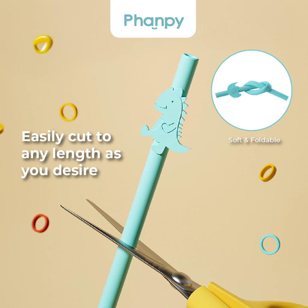 Phanpy Silicone Drinking Straws (3pcs/box)