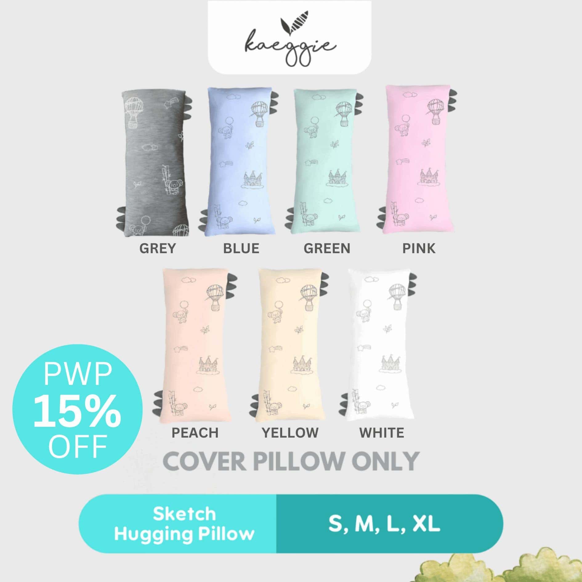 KAEGGIE Organic Bamboo Cover Hugging Pillow