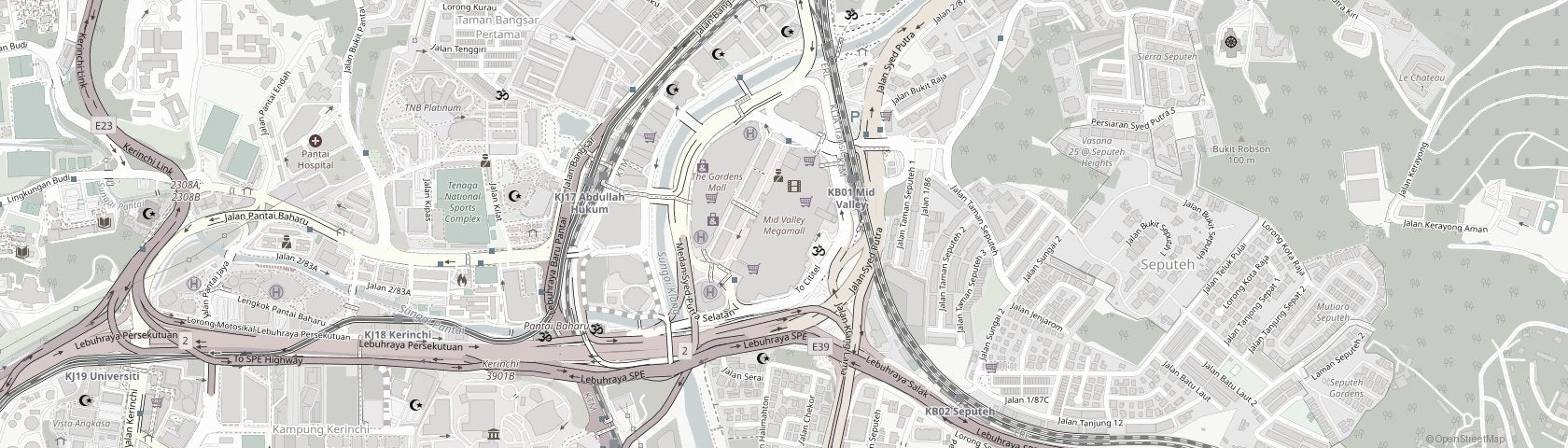 Map showing Squeezby at Mid Valley Megamall, Kuala Lumpur