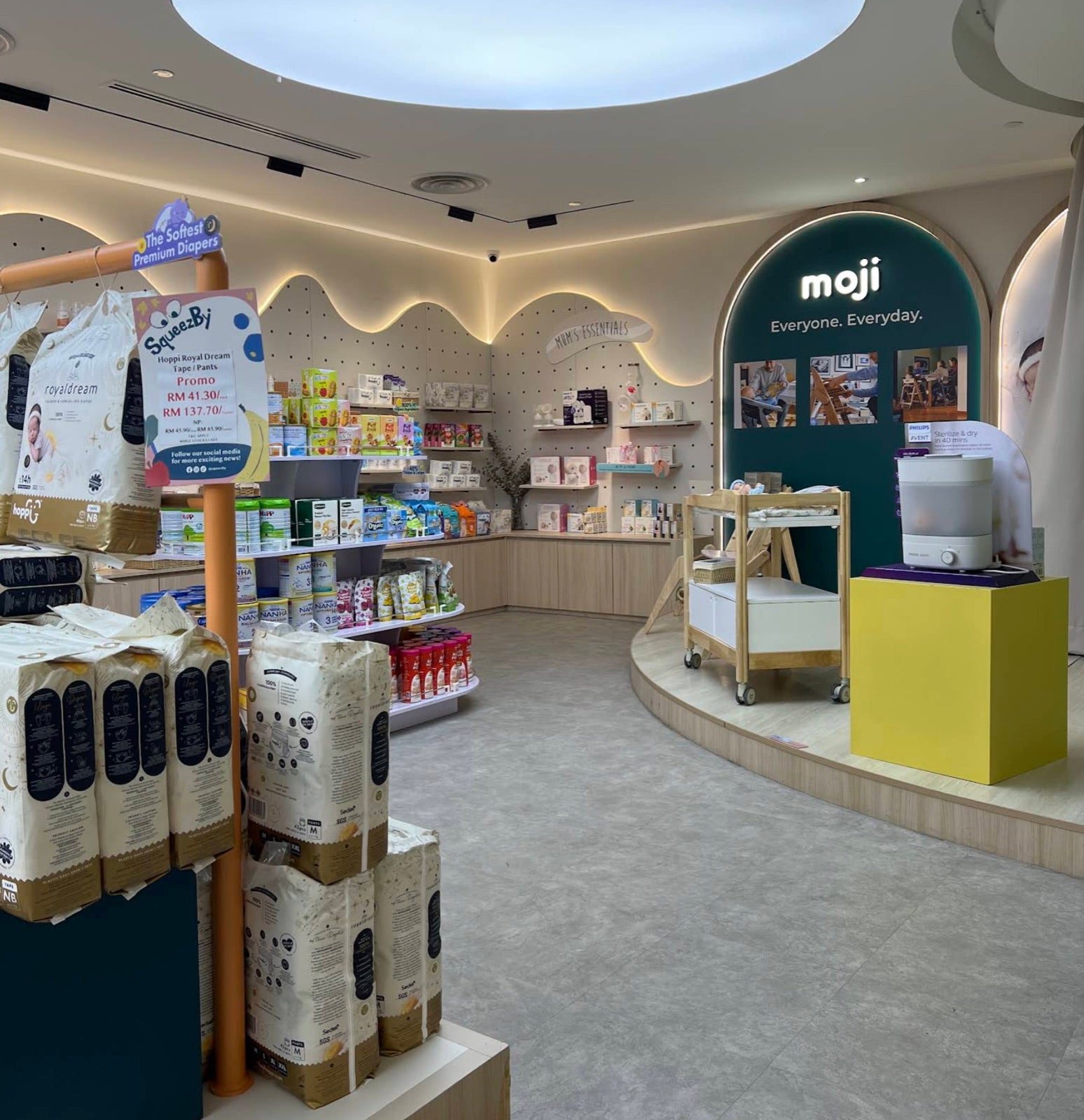 Inside the Squeezby store at Mid Valley Megamall